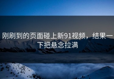 刚刷到的页面碰上新91视频，结果一下把悬念拉满