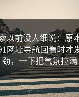 这条线索以前没人细说：原本只是随手一搜91网址导航回看时才发现不对劲，一下把气氛拉满
