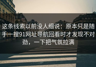 这条线索以前没人细说：原本只是随手一搜91网址导航回看时才发现不对劲，一下把气氛拉满